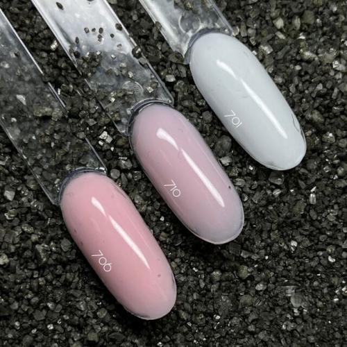 Полигель INTRIGA 30г #710 Bubble Gum (туба) бело-розовый