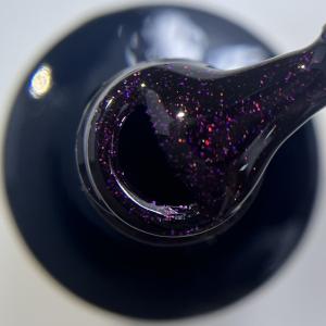 Гель-лак INTRIGA №1219 фиолетово-винный с розовой блесткой 10г