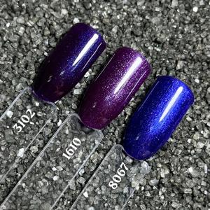 Гель-лак INTRIGA №3102 пурпурно-фиолетовый с синим шиммером 10г