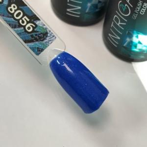 Гель-лак INTRIGA №8056 синий приглушенный с голубым шиммером 10г 