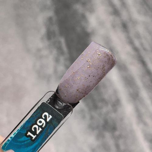 Гель-лак INTRIGA №1292 пыльно-фиолетовый и поталь золото 10г 