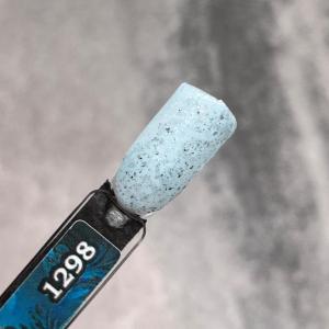 Гель-лак INTRIGA №1298 мятно-голубой и поталь серебро 10г 