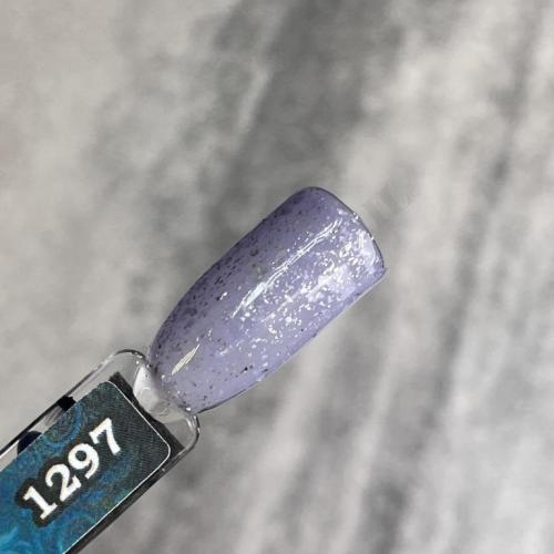 Гель-лак INTRIGA №1297 серо-фиолетовая и поталь серебро 10г 