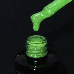 Гель-лак INTRIGA №2224 кислотный зеленый неоновый светоотражающий 10г