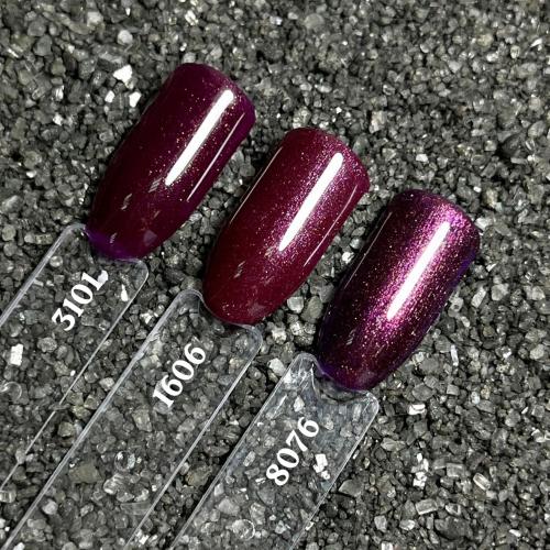 Гель-лак INTRIGA №3101 вишнево-фиолетовый с розовым шиммером 10г