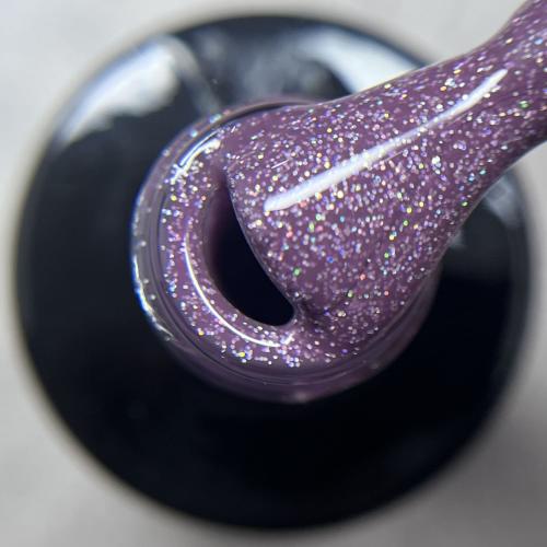 Гель-лак INTRIGA №3223 фиолетово-серый с блесткой голограмма 10г