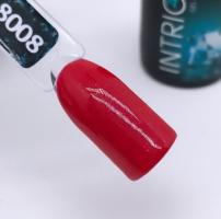 Гель-лак INTRIGA №8008 красный в розовинку с серебристым шиммером 10г